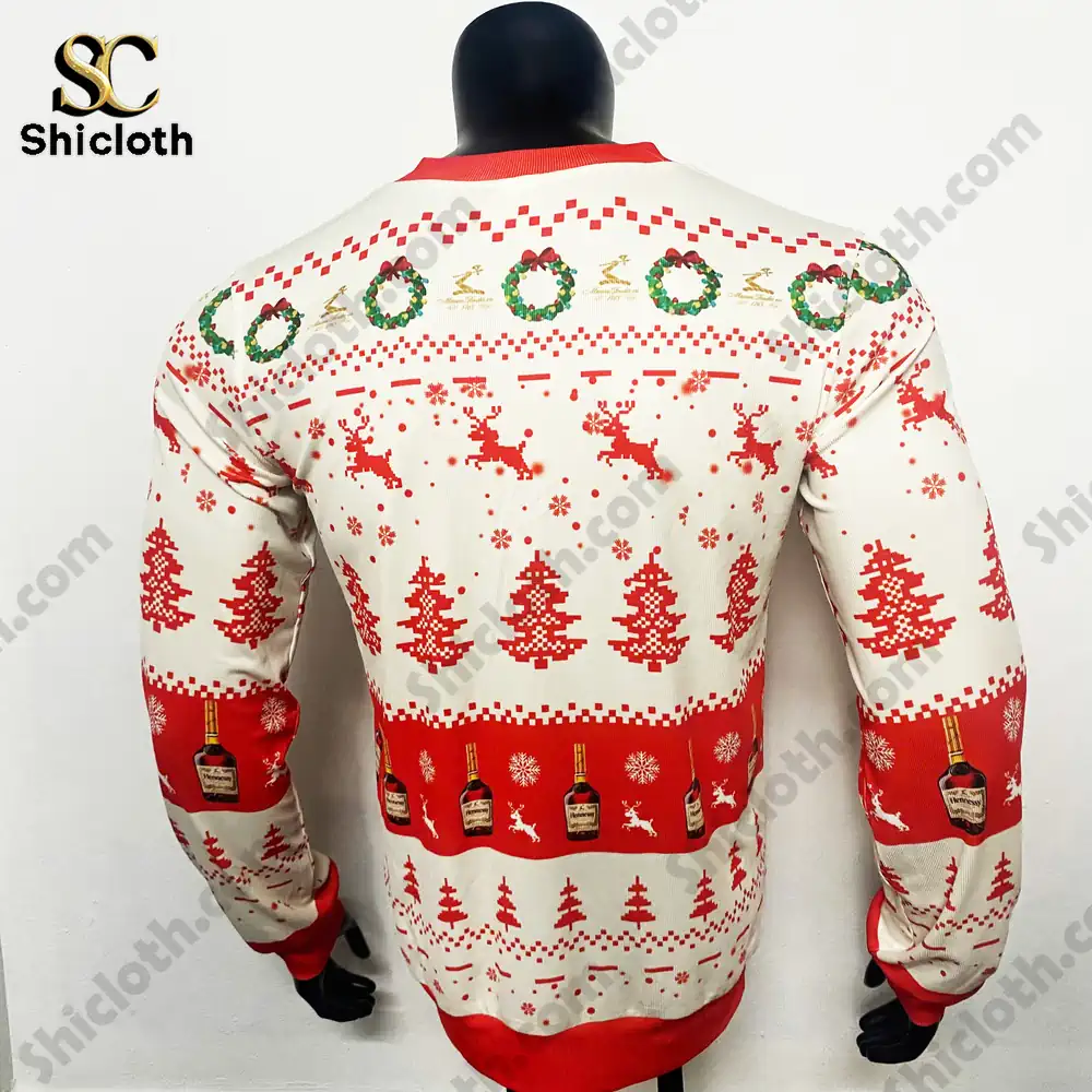 Hennessy Santa Hat Ugly Christmas Sweater 3 Hennessy Santa Hat Ugly Christmas Sweater - Image 3