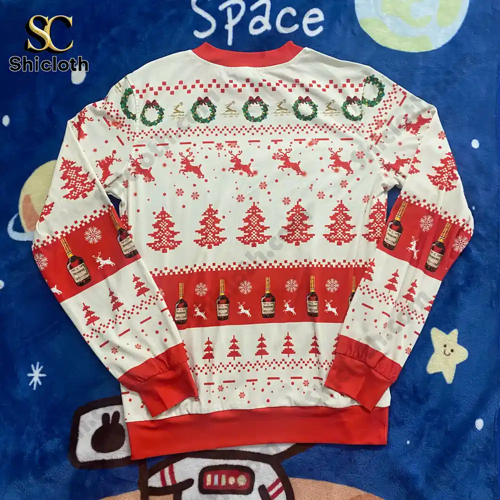 Hennessy Santa Hat Ugly Christmas Sweater 5 Hennessy Santa Hat Ugly Christmas Sweater - Image 5