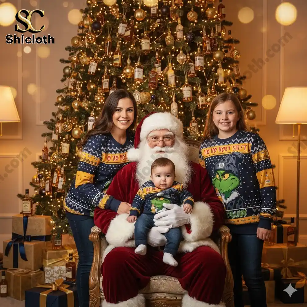 Ho Ho Holy Sh!t Im Drunk Modelo Grinch Ugly Sweater