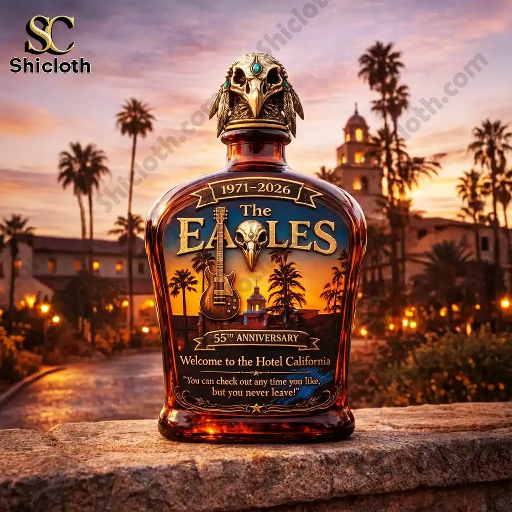 Demogorgon Sculpted Whiskey Glass 196 Decorative Eagles themed bottle at California sunset!
