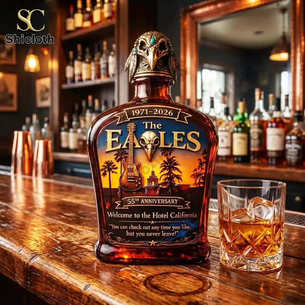 Eagles themed decorative bottle on classic bar counter!