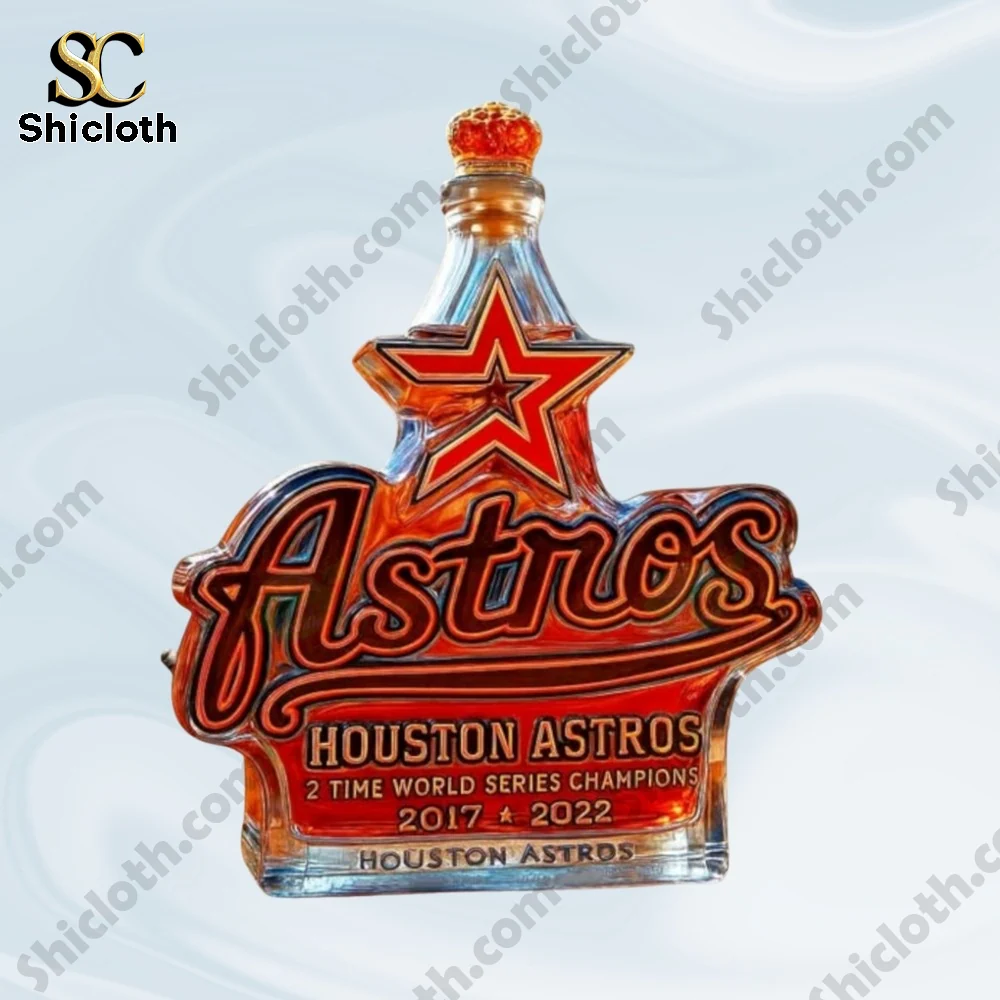 Houston Astros championship bottle close up display!