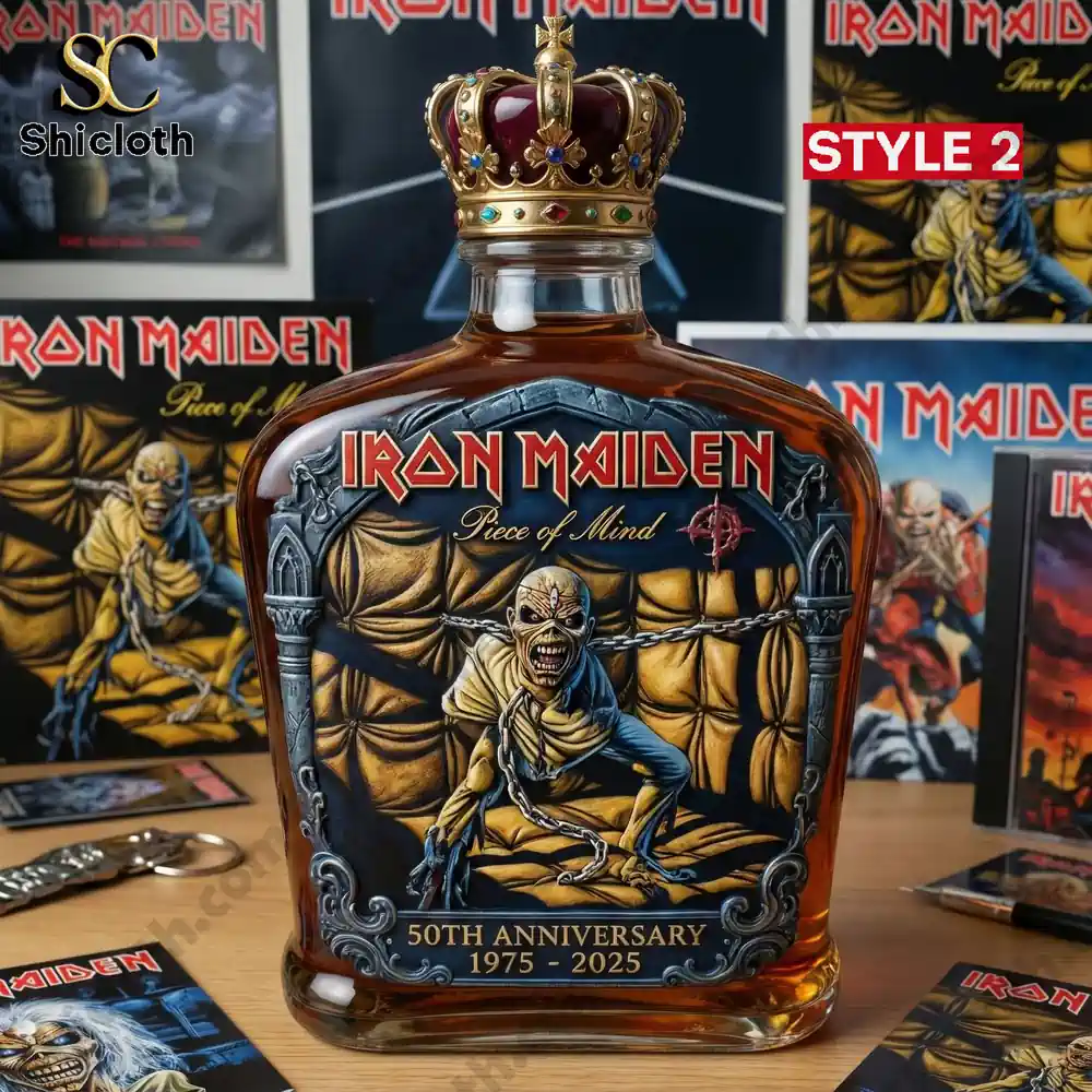 Iron Maiden whiskey decanter Eddie chained artwork style two