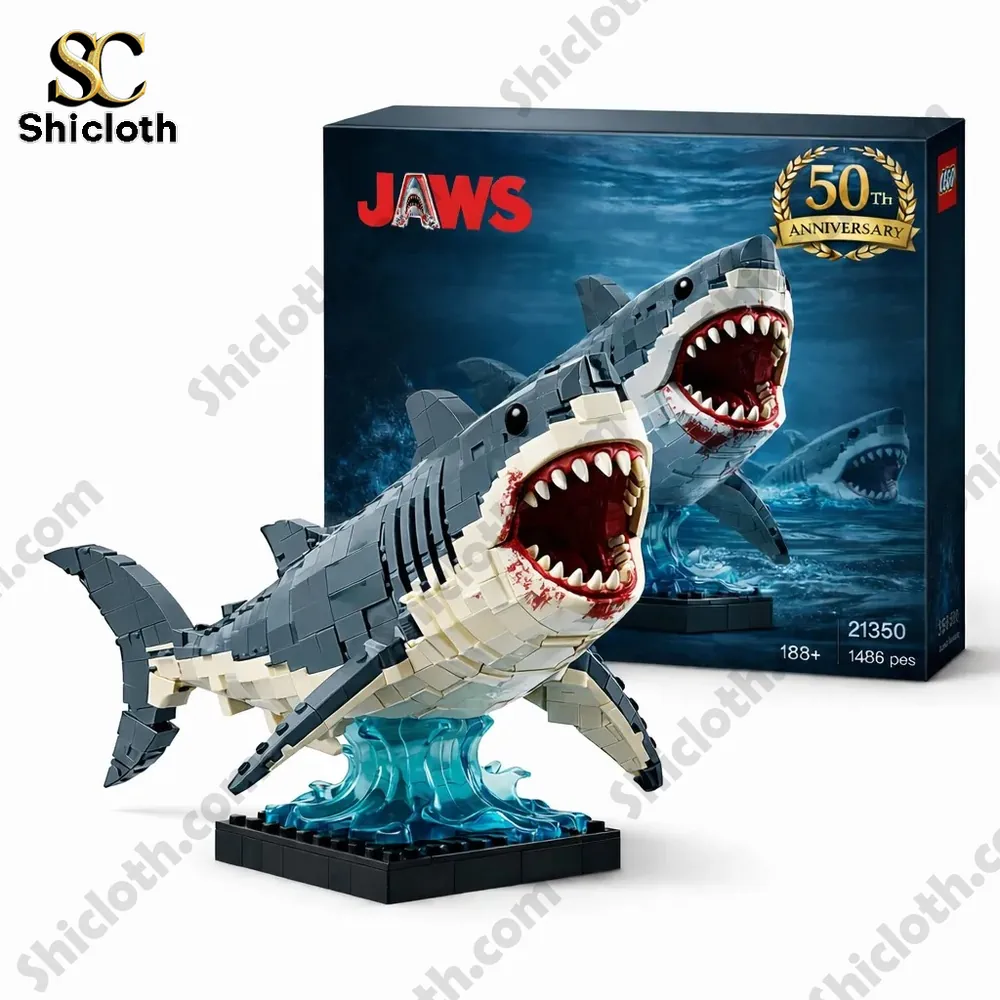Jaws shark brick model with collector box!