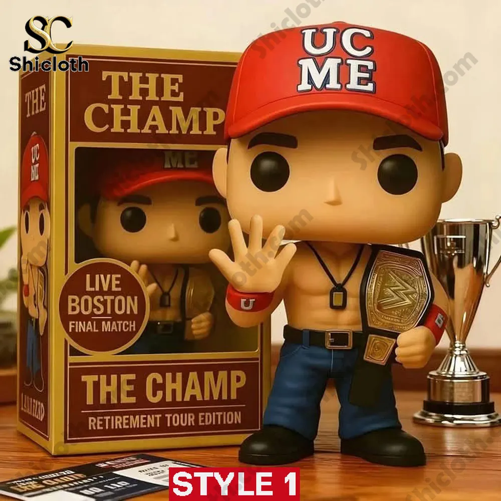 John Cena farewell tour champion figure with red cap and title belt!