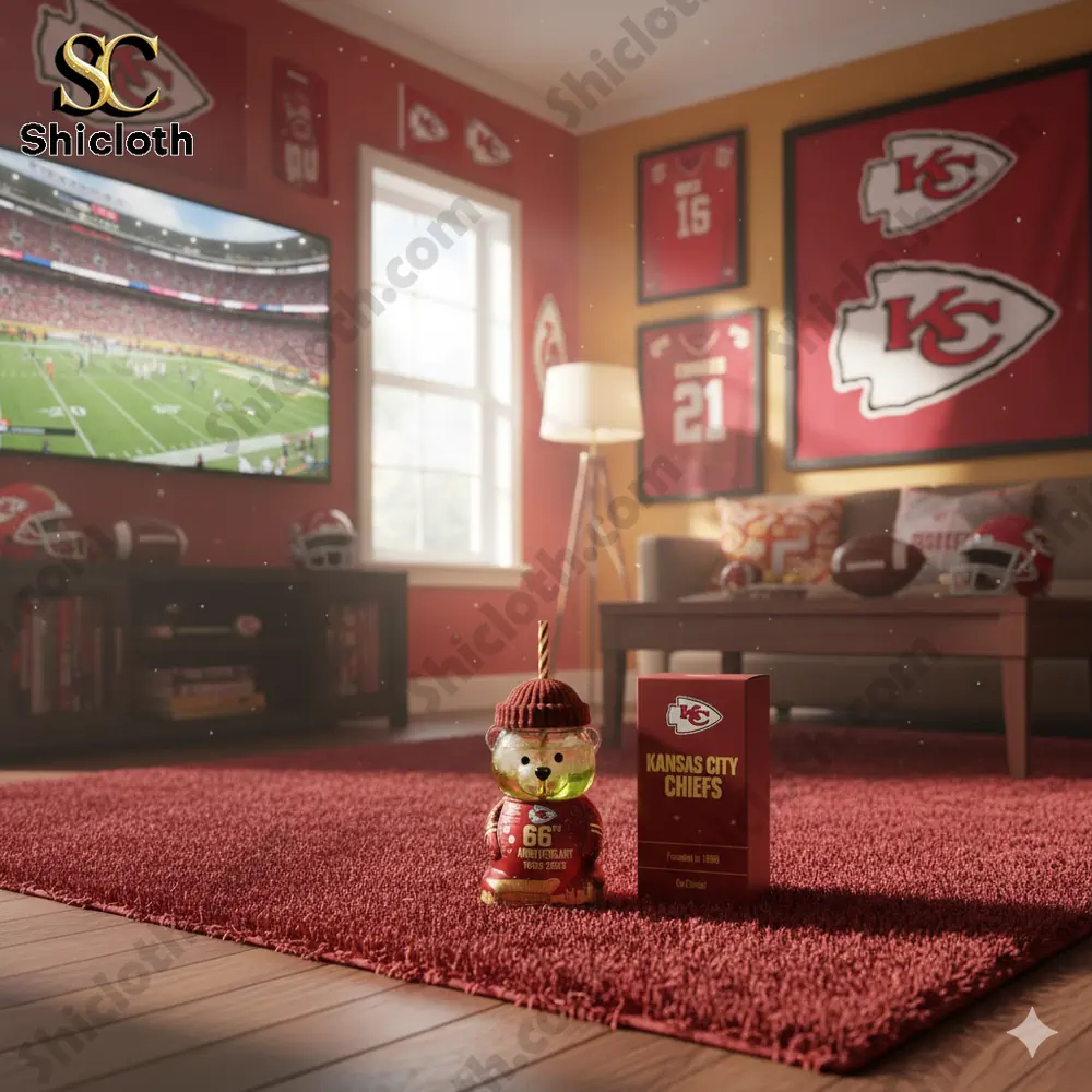 Kansas City Chiefs 1946-2026 Anniversary Bear Drinkware
