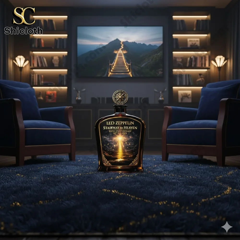 Alternative view of Led Zeppelin Stairway to Heaven 55th Anniversary Whiskey Bottle