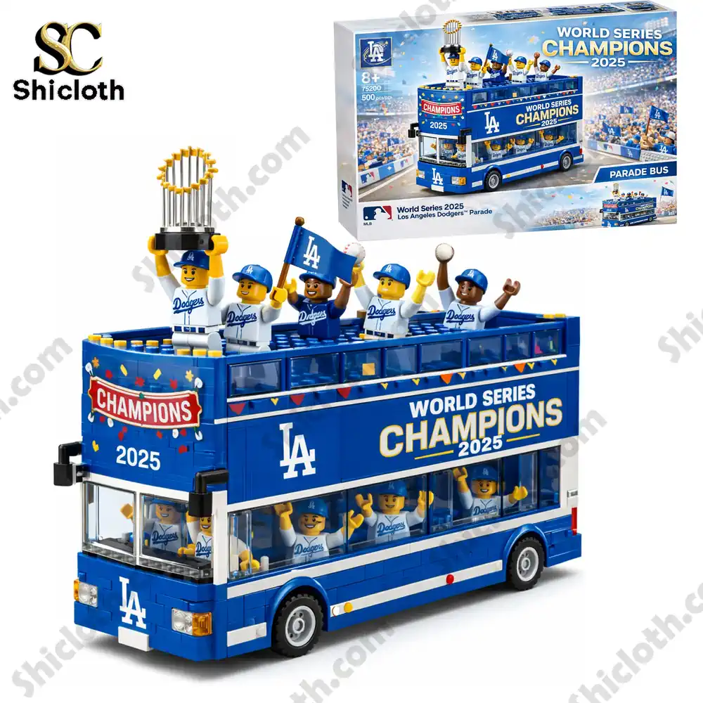 Dodgers championship parade bus building set in retail box!