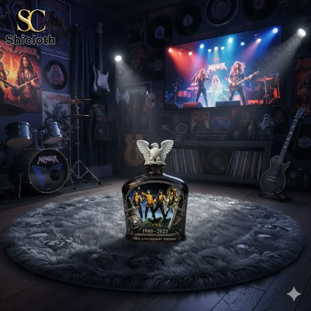 Rock collectible bottle displayed in a music studio room!