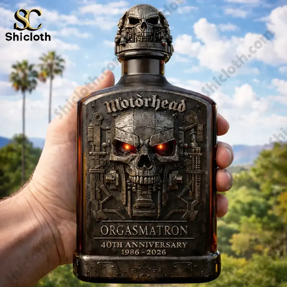 Alternative view of Motorhead Orgasmatron 40th Anniversary 1986-2026 Whiskey Bottle