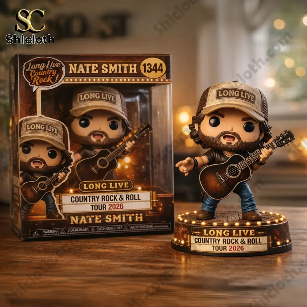 Nate Smith country rock singer figure with guitar and box!