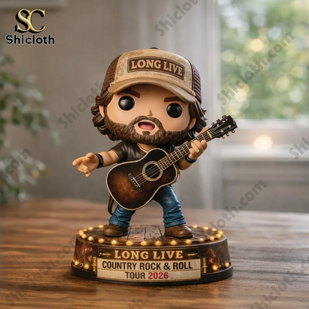 Nate Smith country rock singer figure close up with guitar!