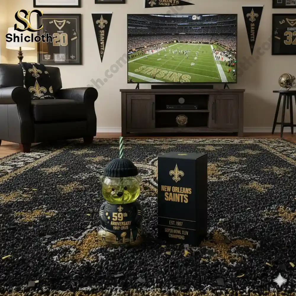 New Orleans Saints 59th Anniversary Bear Drinkware
