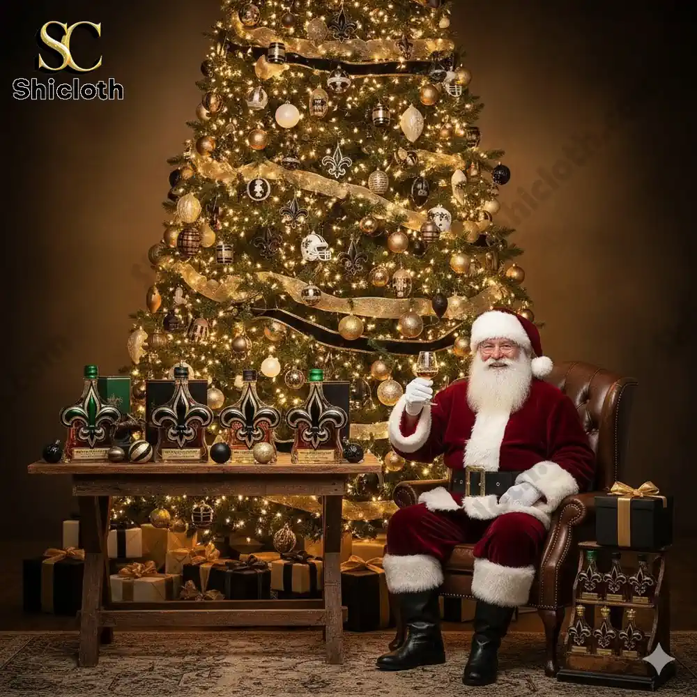 New Orleans Saints Marching in Glory Whiskey Bottle