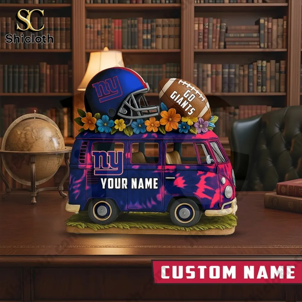 New York Giants van decor on office desk!