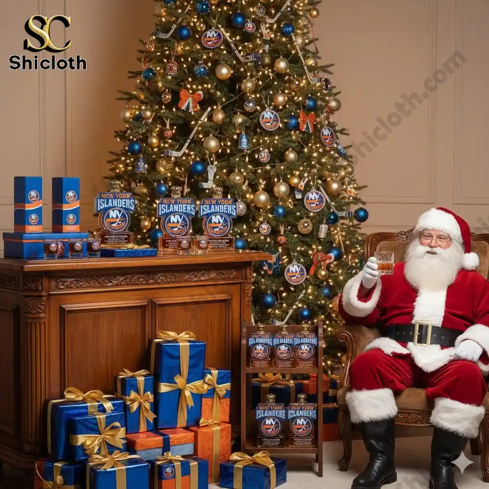 New York Islanders 4X Stanley Cup Champions Whiskey Bottle