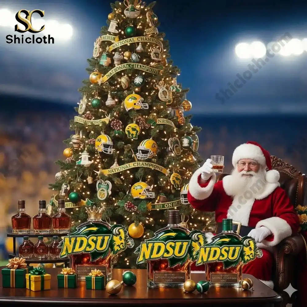 North Dakota State Bison 18-Time National Champion Whiskey Bottles