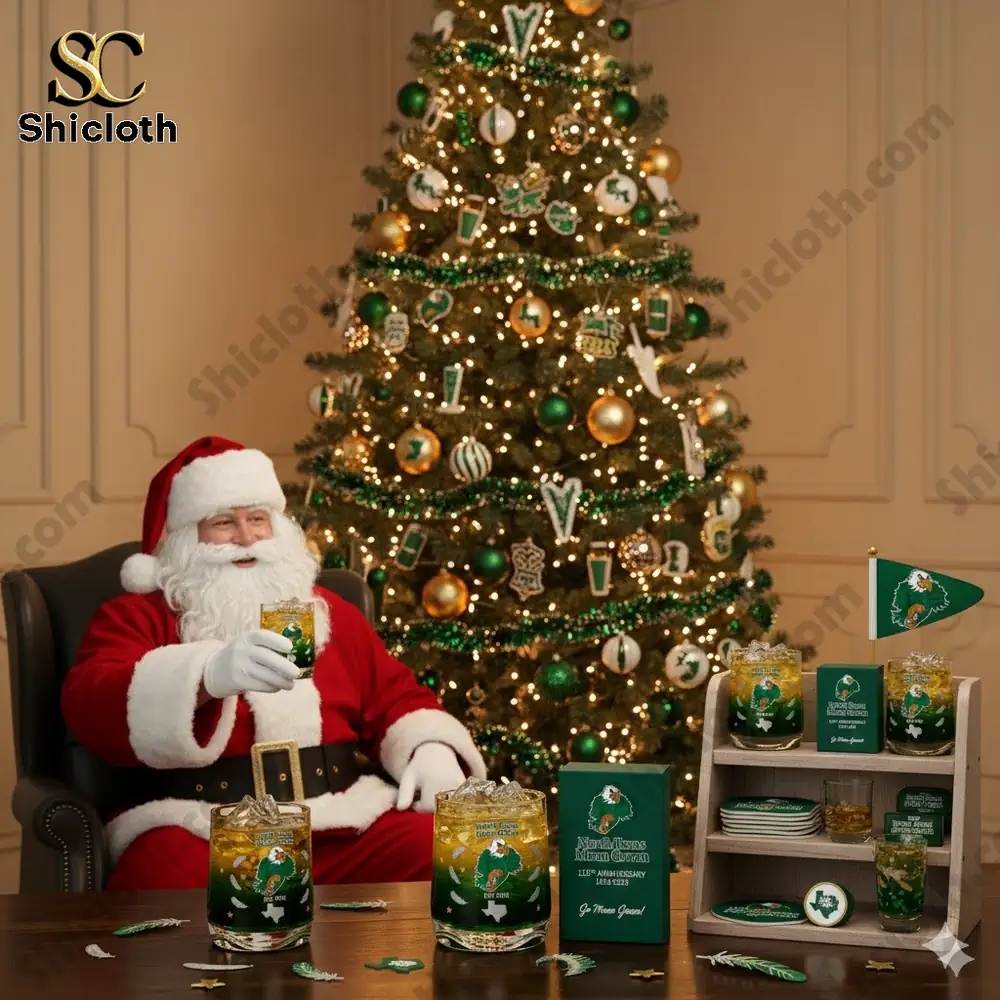 North Texas Mean Green 113th Anniversary Whiskey Glass Christmas Gift