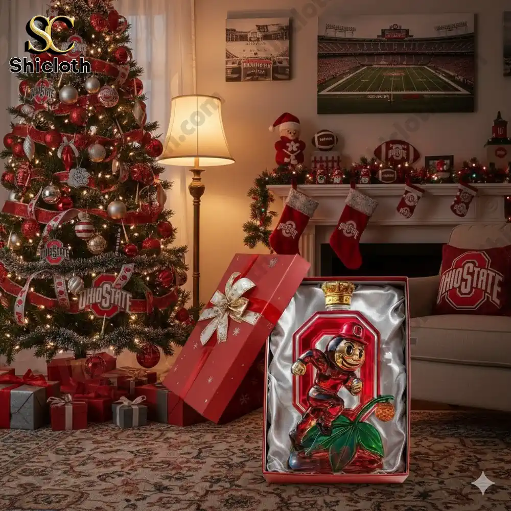 Ohio State Champion Edition Christmas Gift Whiskey Bottle - WeLocalBrandHoodie