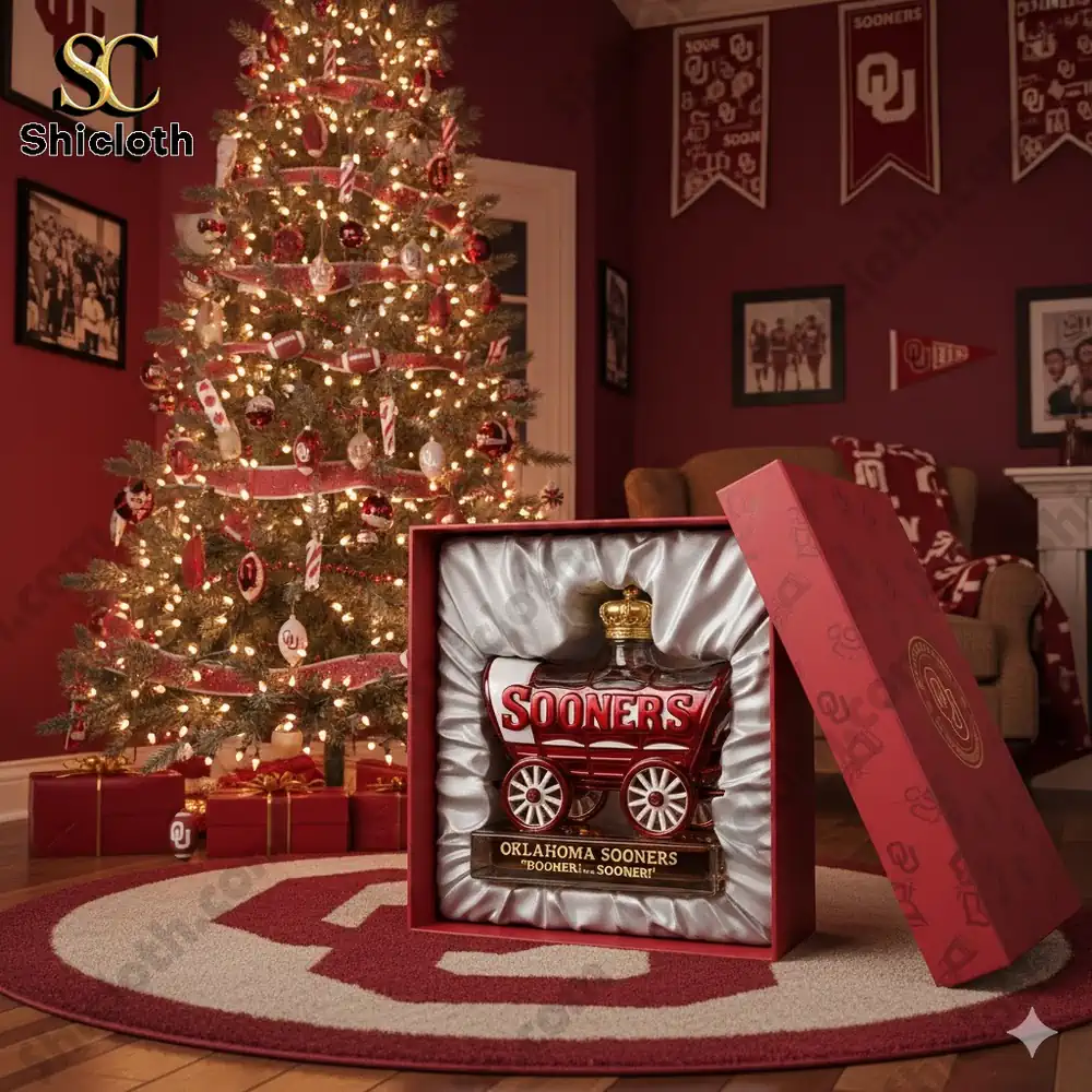 Oklahoma Sooners Limited Edition Christmas Gift Whiskey Bottle