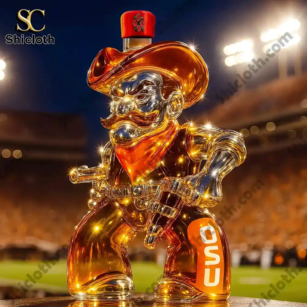 Oklahoma State Cowboys Christmas Gift Whiskey Bottle 4 Oklahoma State Cowboys Christmas Gift Whiskey Bottle - Image 4