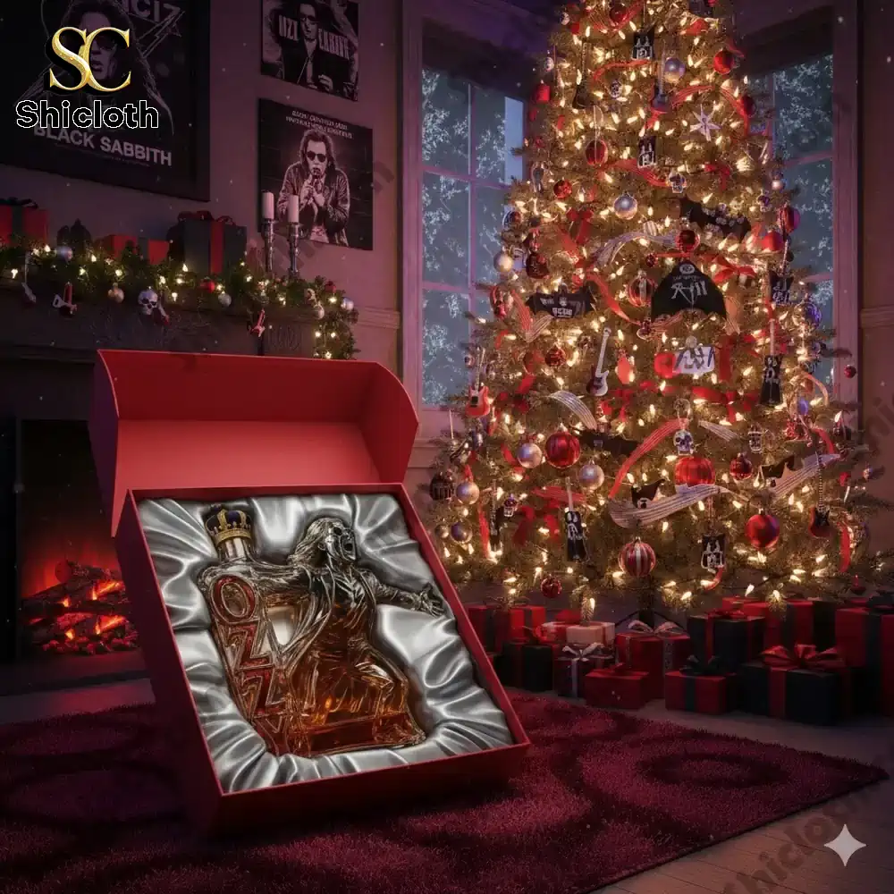 Ozzy Osbourne Final Tour Memorial Christmas Gift Whiskey Bottle