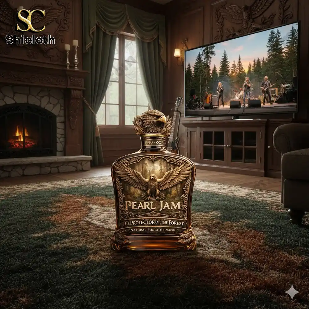Pearl Jam themed bottle in a cozy living room scene!