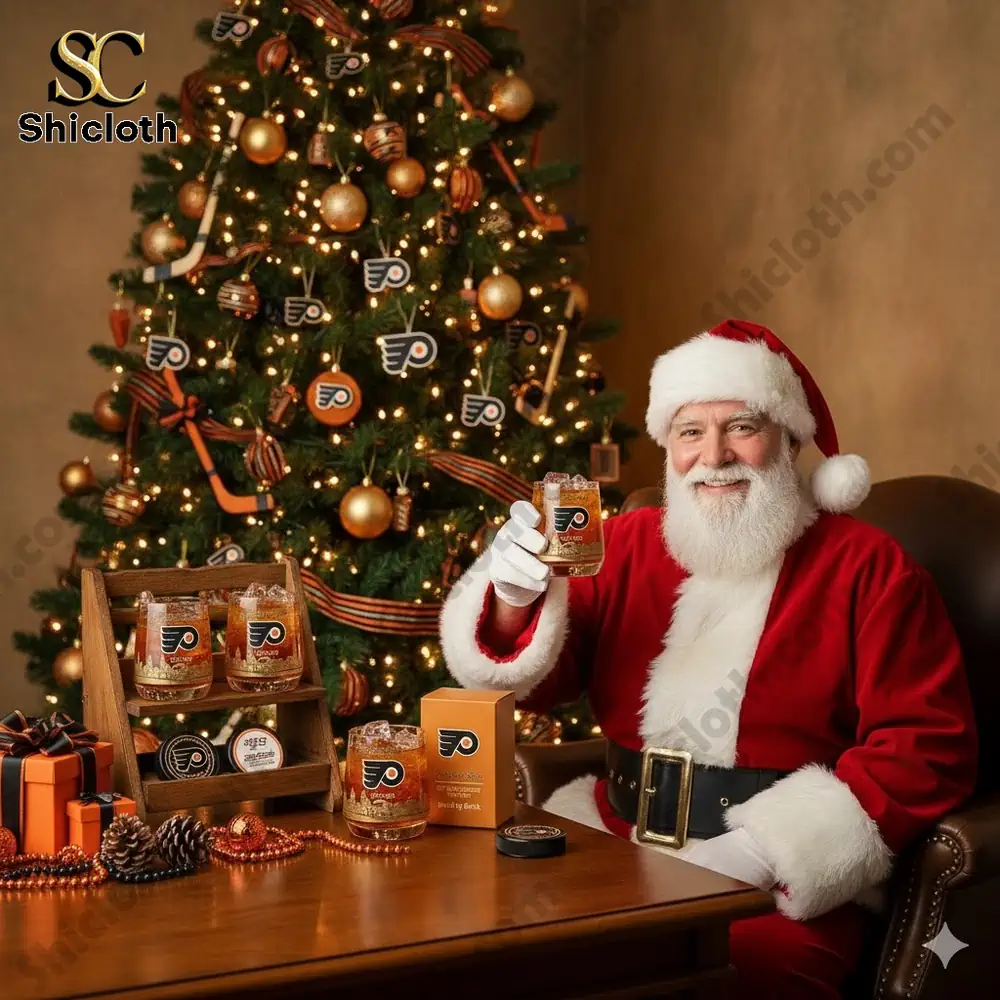 Philadelphia Flyers 59th Anniversary Whiskey Glass Christmas Gift