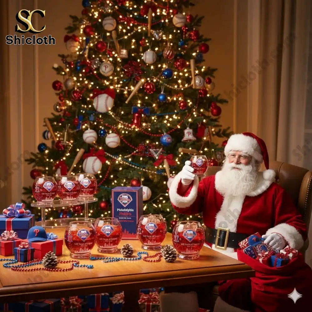 Philadelphia Phillies 143rd Anniversary Whiskey Glass Christmas Gift