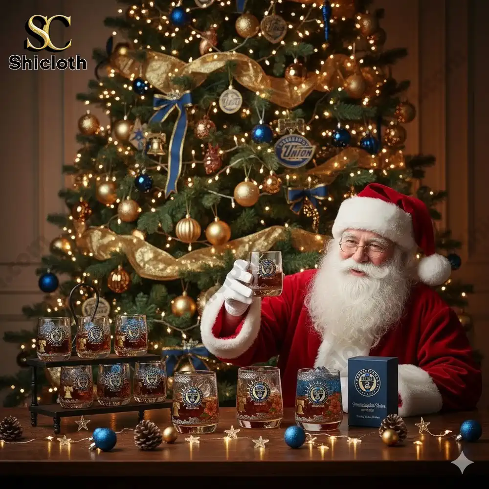 Philadelphia Union MLS Whiskey Glass Christmas Gift