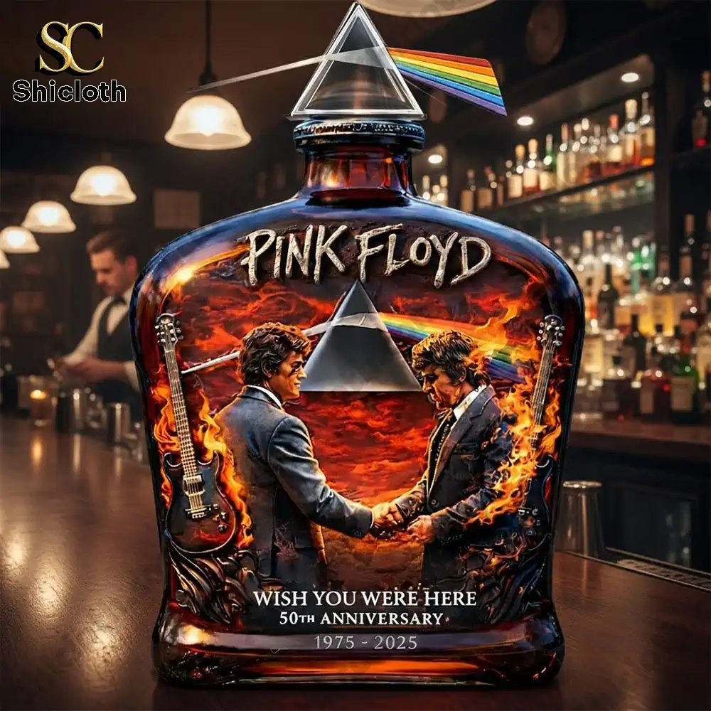 Pink Floyd Wish You Were Here decanter luxury bar setting