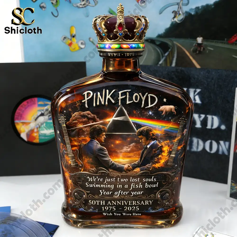 Alternative view of Pink Floyd Wish You Were Here 50th Anniversary Collector's Whiskey Bottle
