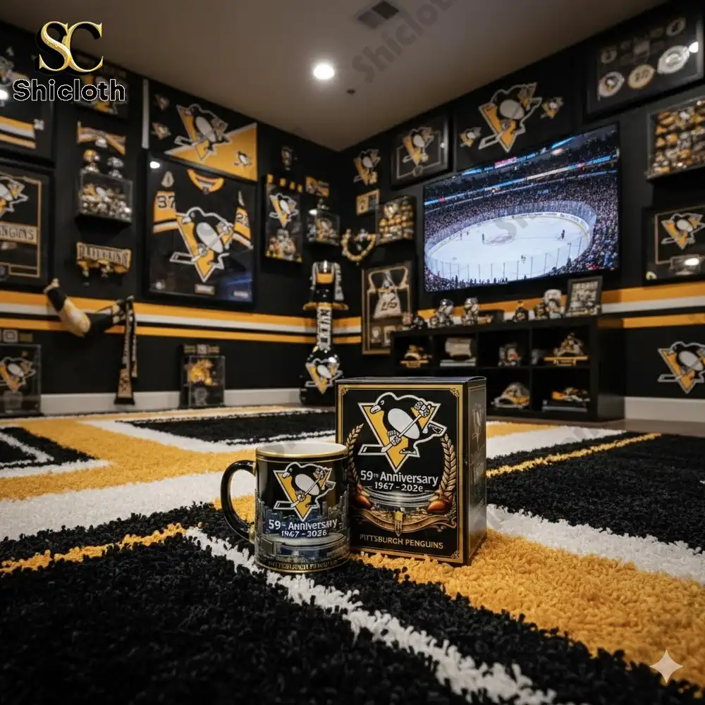 Pittsburgh Penguins anniversary mug with branded gift box by Shicloth!
