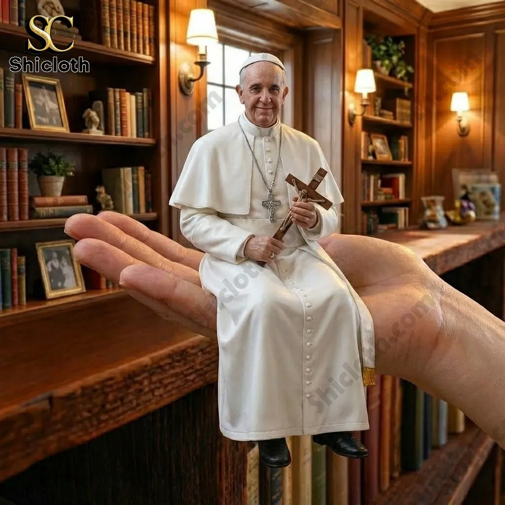 Alternative view of Pope Francis Desk Companion 3D Resin Figurine