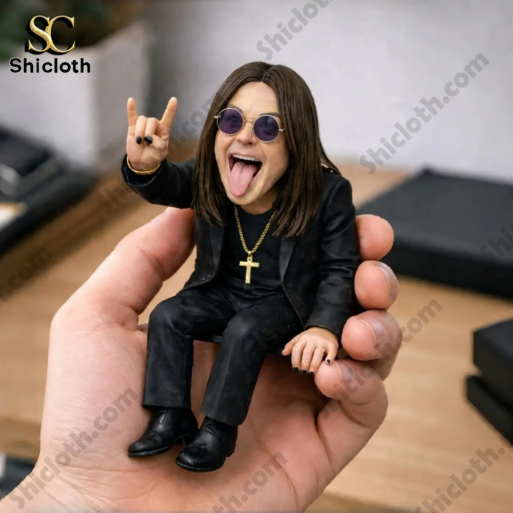 Rock singer desk companion figure held in hand!