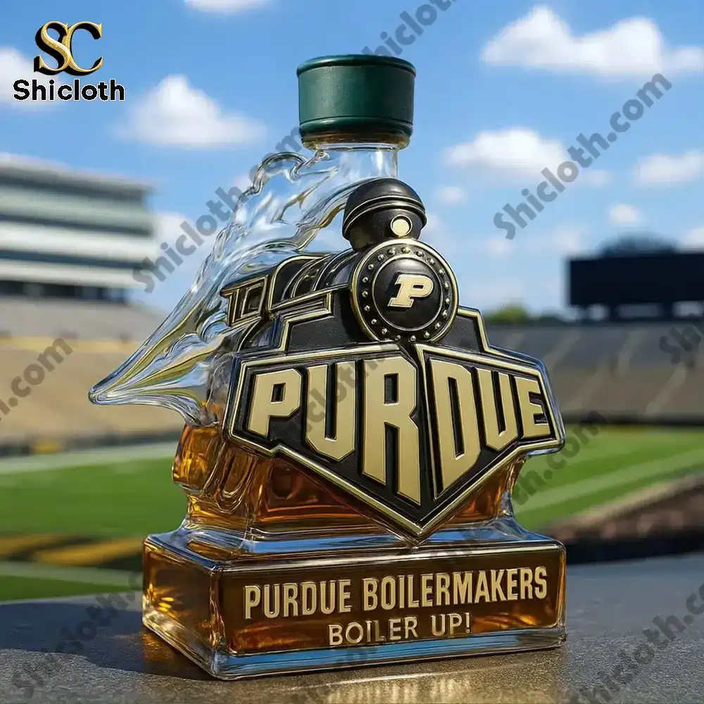 Purdue Boilermakers Boiler up Train Shaped Christmas Christmas Gift Whiskey Bottle 3 Purdue Boilermakers Boiler up Train Shaped Christmas Christmas Gift Whiskey Bottle - Image 3