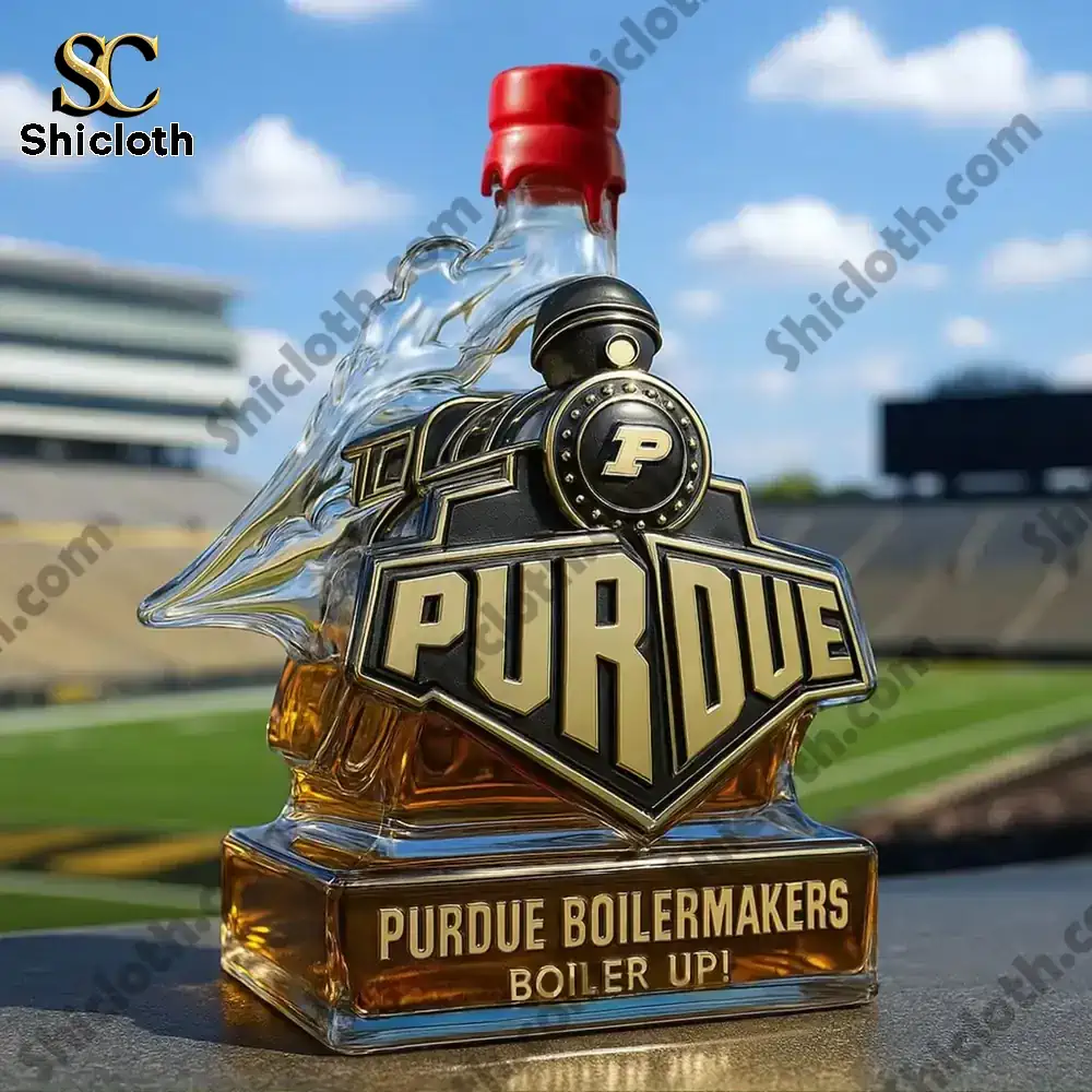 Purdue Boilermakers Boiler up Train Shaped Christmas Christmas Gift Whiskey Bottle 4 Purdue Boilermakers Boiler up Train Shaped Christmas Christmas Gift Whiskey Bottle - Image 4