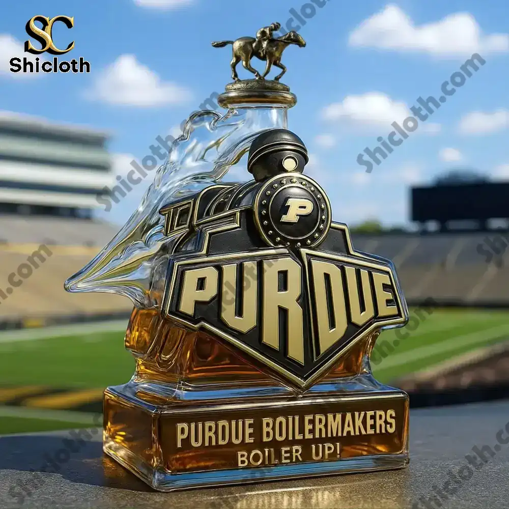 Purdue Boilermakers Boiler up Train Shaped Christmas Christmas Gift Whiskey Bottle 6 Purdue Boilermakers Boiler up Train Shaped Christmas Christmas Gift Whiskey Bottle - Image 6