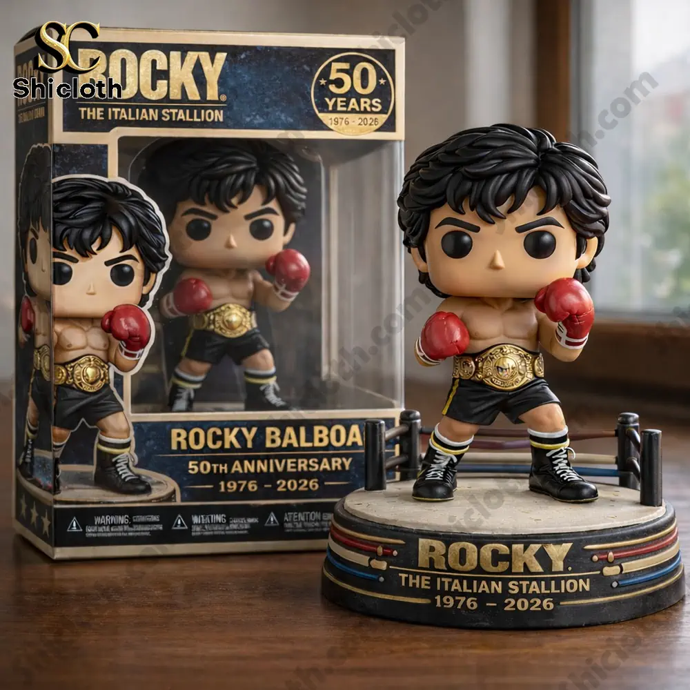 Rocky Balboa boxing figure with collector box!