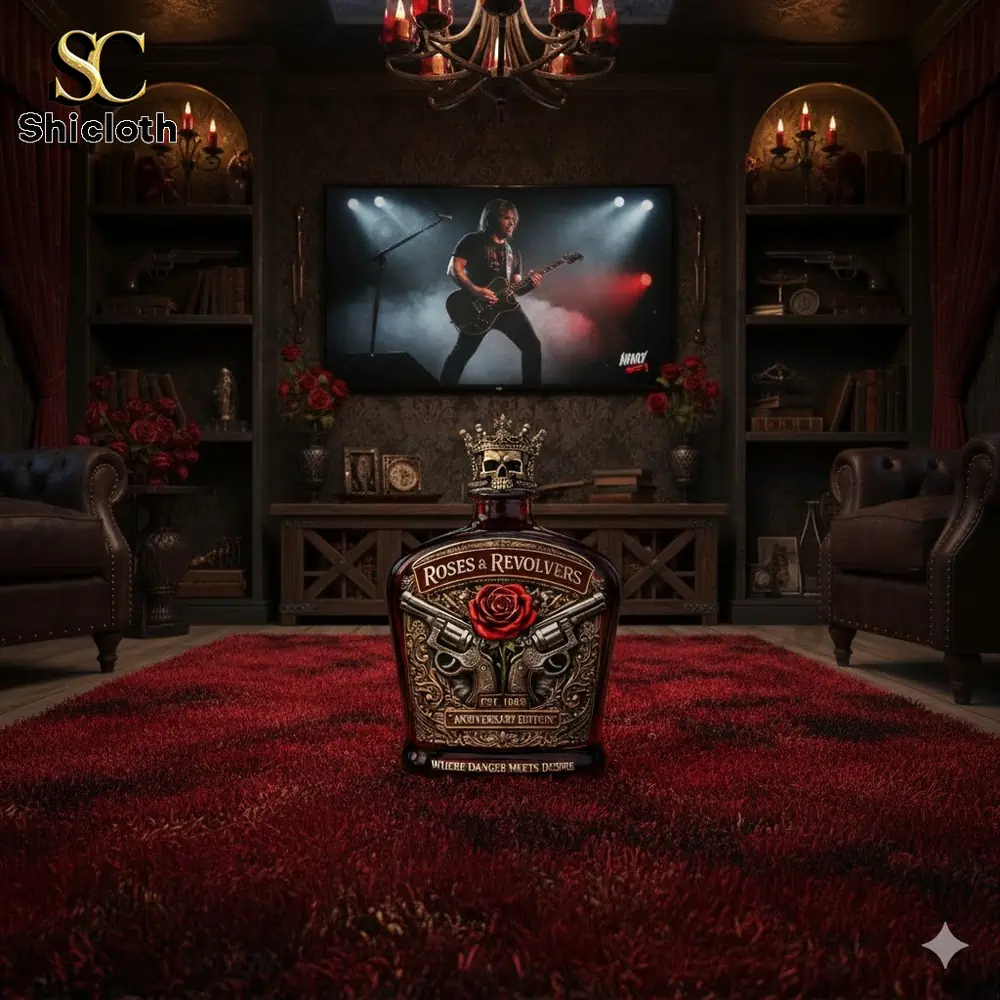 Decorative perfume bottle displayed in a dark elegant room!