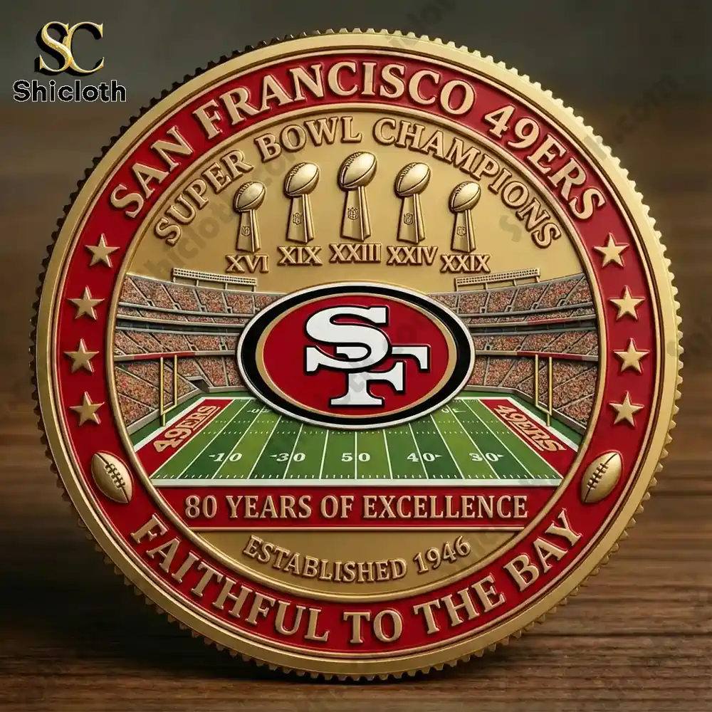 Alternative view of San Francisco 49ers 80th Anniversary Legacy Commemorative Coin (1946?2026)