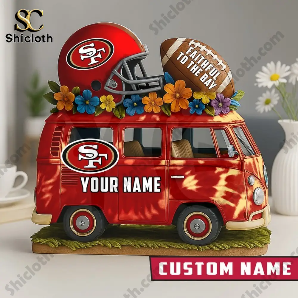 San Francisco Forty Niners van bus home decor plaque!