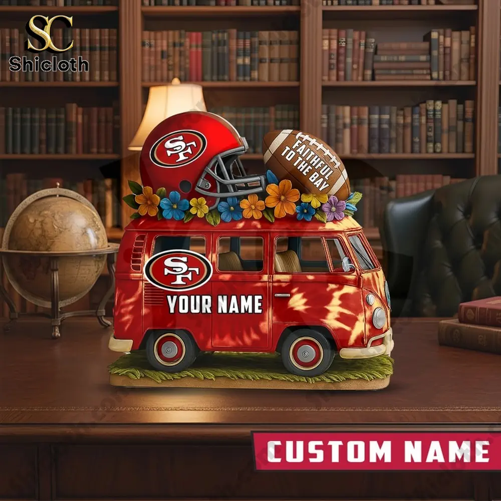 San Francisco Forty Niners van bus office decor plaque!