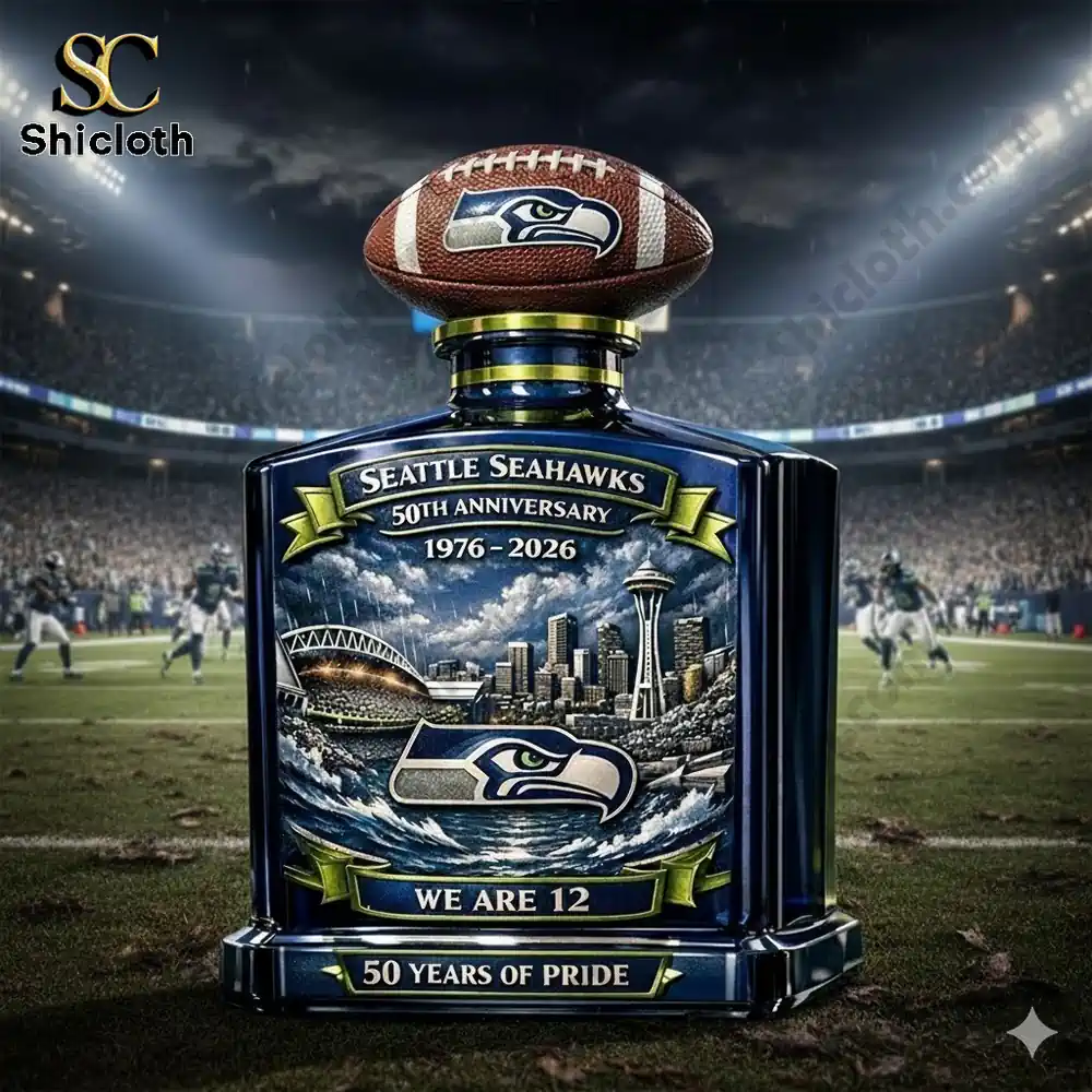 Demogorgon Sculpted Whiskey Glass 128 Seattle Seahawks anniversary bottle on football field!