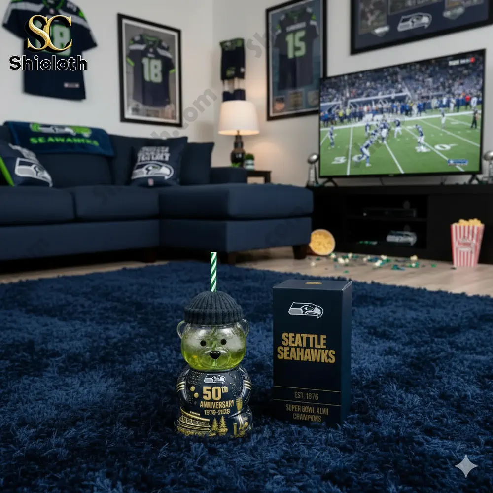 Seattle Seahawks 93rd Anniversary Bear Drinkware
