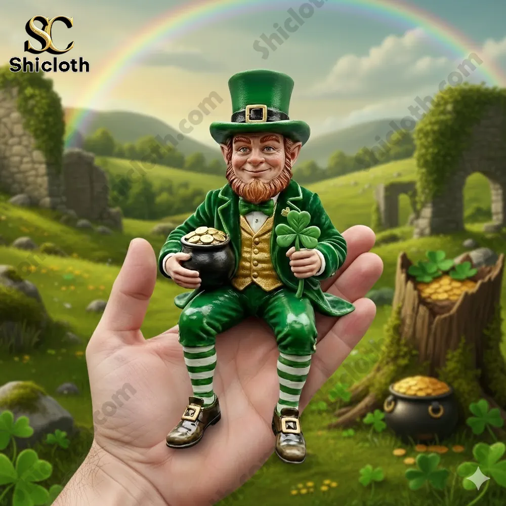 St. Patrick?s Day Leprechaun Desk Companion 3D Resin Figurine