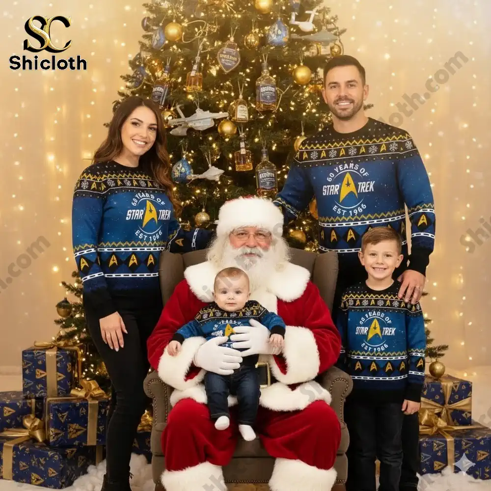 Star Trek the Halls Christmas Knitted Sweater