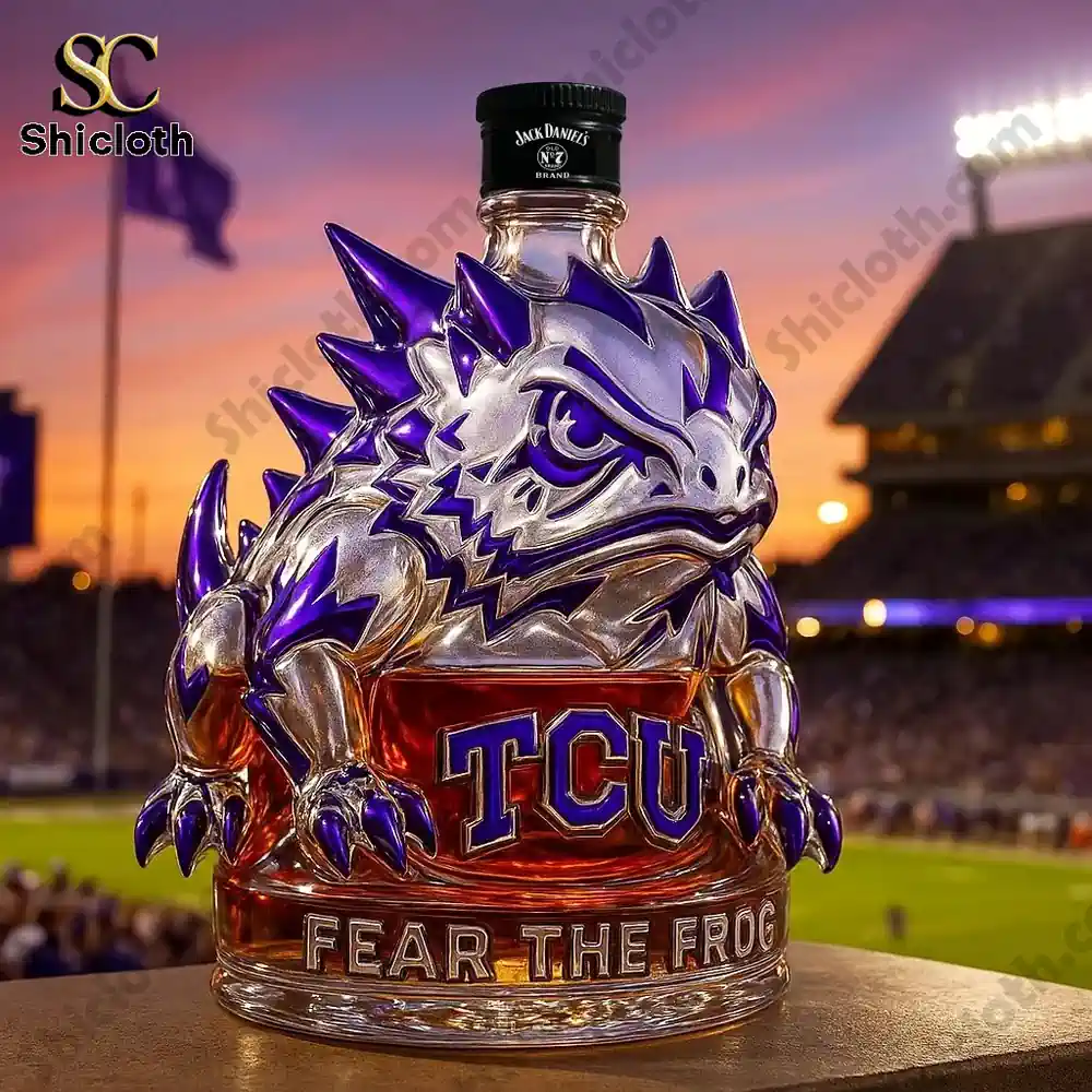 TCU horned frog bottle with black cap at stadium!