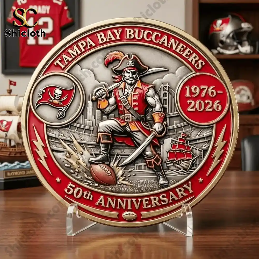 Alternative view of Tampa Bay Buccaneers 50th Anniversary Commemorative Coin