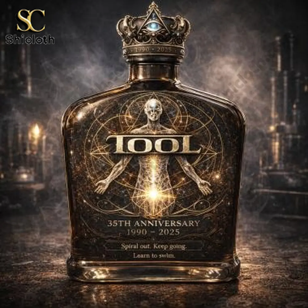 Tool Band 35th Anniversary Progressive Metal Whiskey Bottle